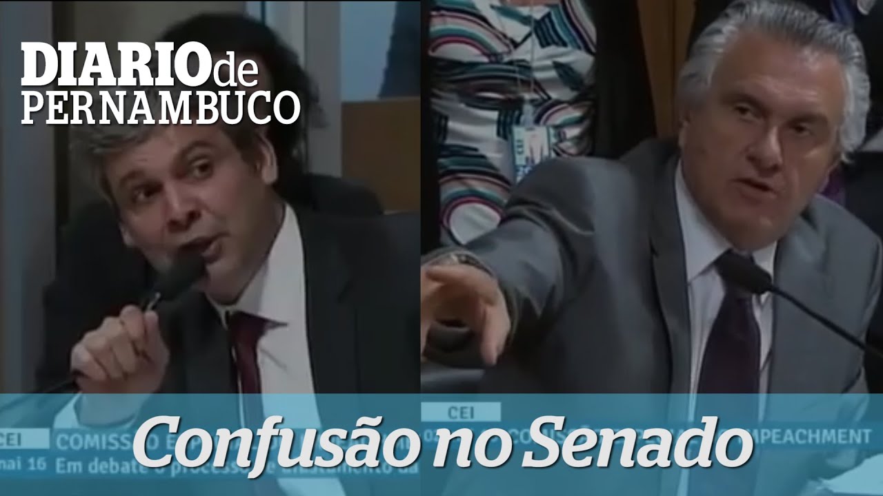 Confusão entre os senadores Caiado e Lindbergh