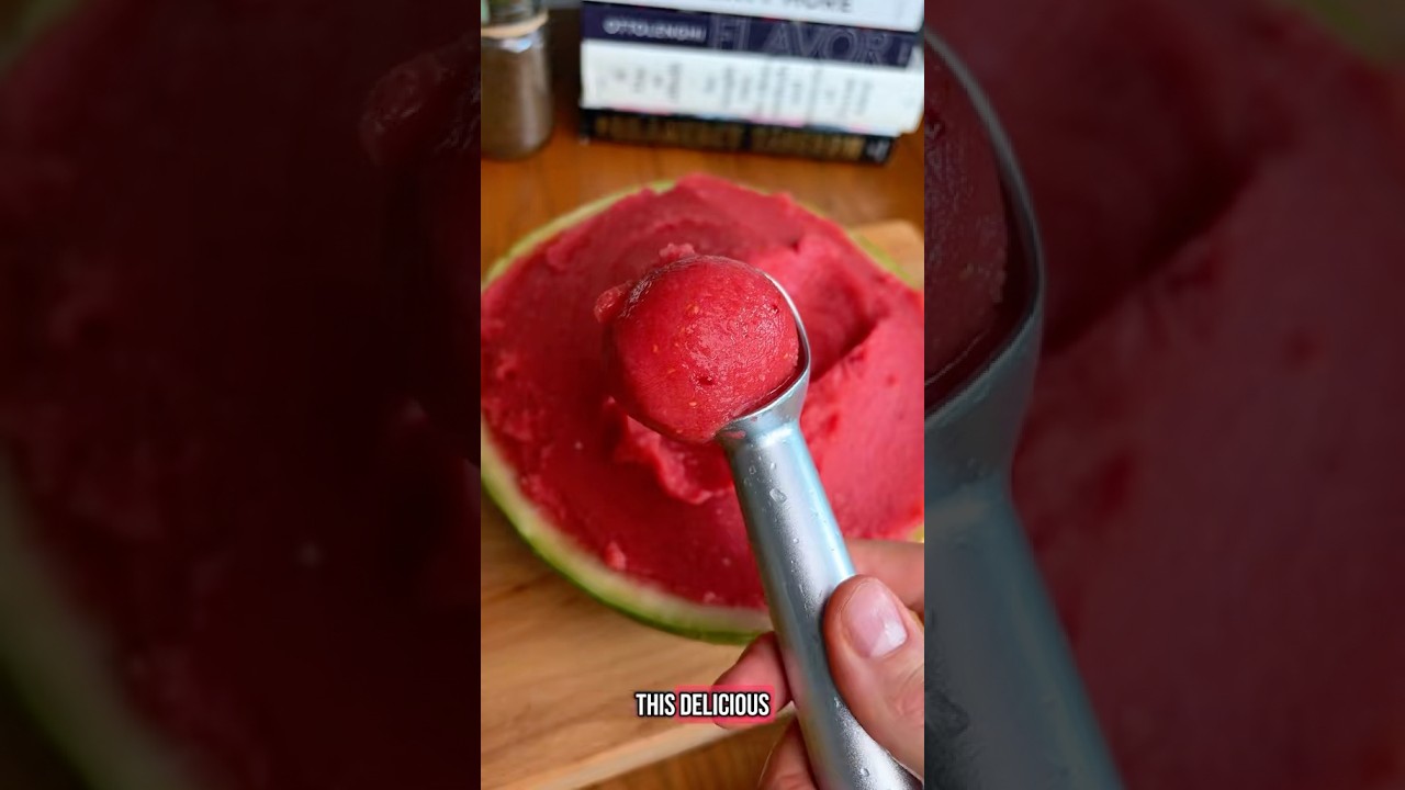 2 Ingredient Watermelon Sorbet 🍉🍉