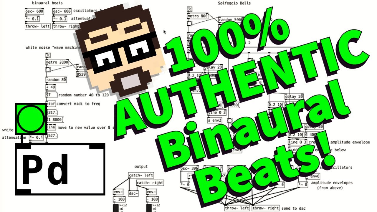 Binaural Beats in Pure Data (What Are Binaural Beats? Brainwave Entrainment?) | Simon Hutchinson