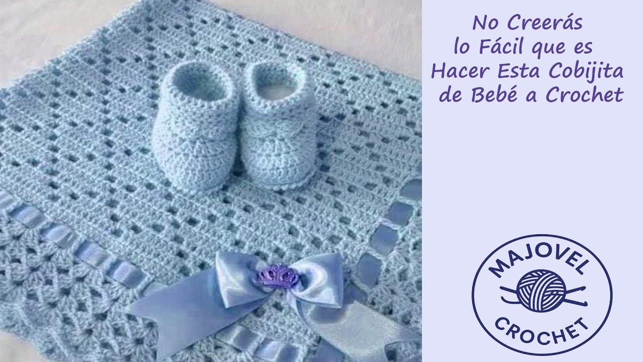 🌟 No Creerás lo Fácil que es Hacer Esta Cobijita de Bebé a Crochet