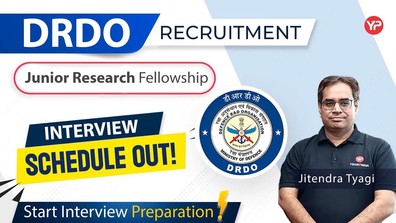 DRDO JRF Recruitment 2024 | Junior Research fellowship | Interview Schedule Out | Start Preparation