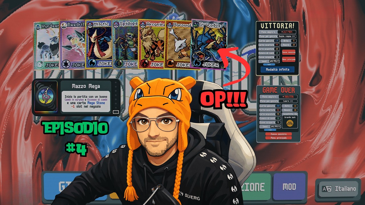 Mega Gyarados è OP!!! mazzo Mega - puntata bianca - Balatro Pokermon episodio #4
