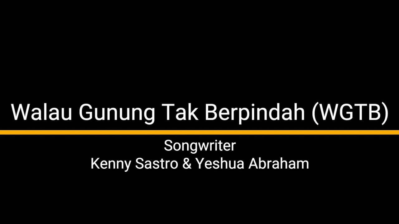 Walau Gunung Tak Berpindah - Karaoke