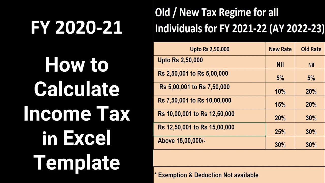 How To Calculate Income Tax FY 2021-22 Excel | Income Tax Calculation FY 2021-22
