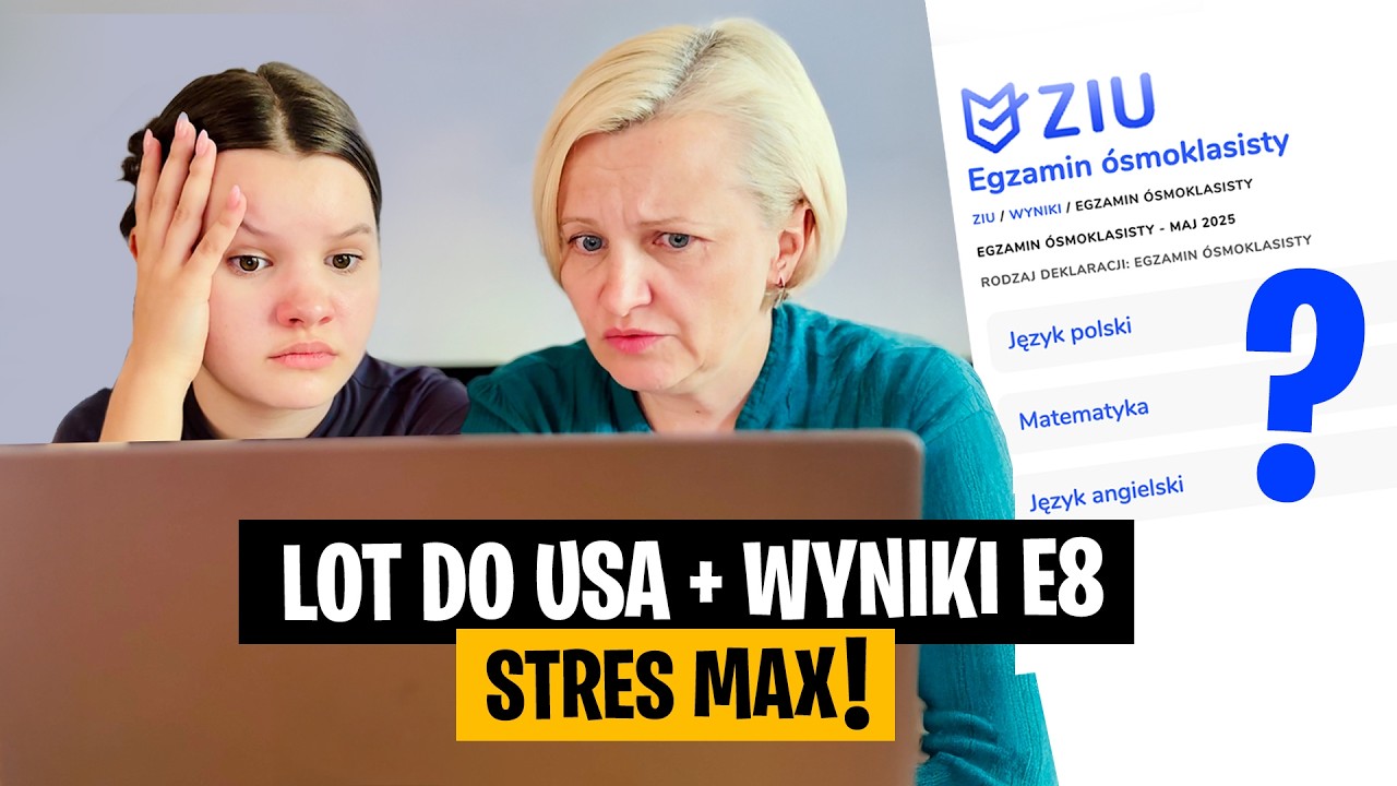 Lot do USA + Wyniki Egzaminu = STRES MAX!