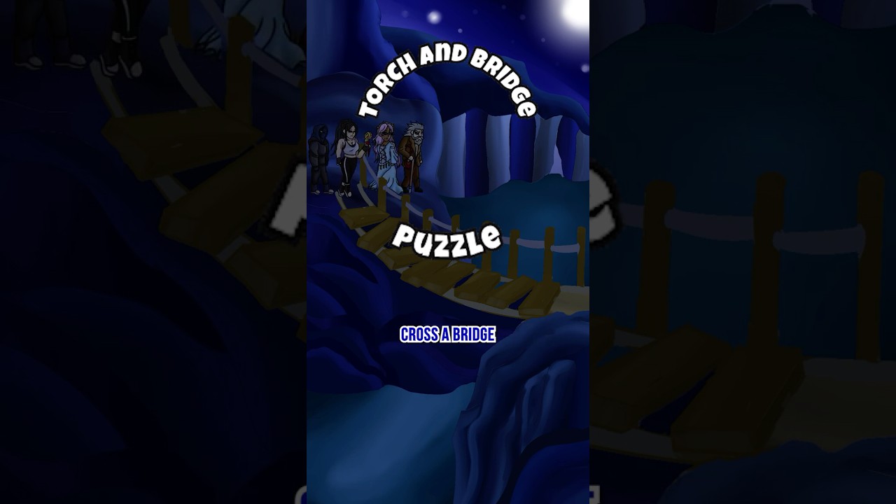Bridge Crossing Puzzle #shorts #puzzle #logicpuzzles #solution #meme #riddles
