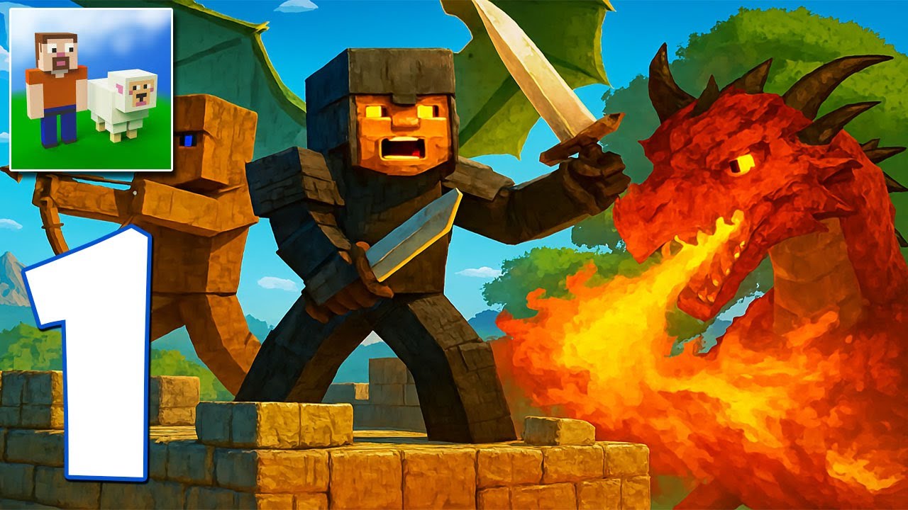 CubeCraft - Gameplay Walkthrough Part 1 - Craft, Battle (iOS, Android)