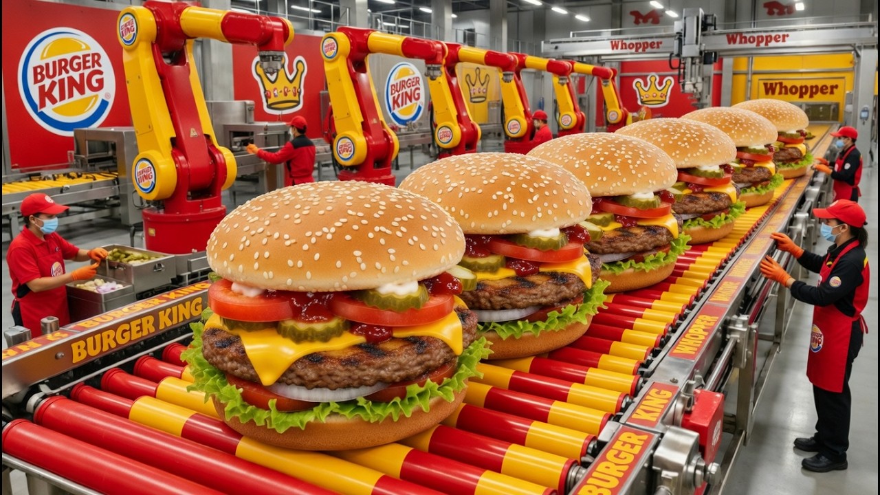 Как производят популярные в Америке бургеры Burger King | Изнутри мегафабрики