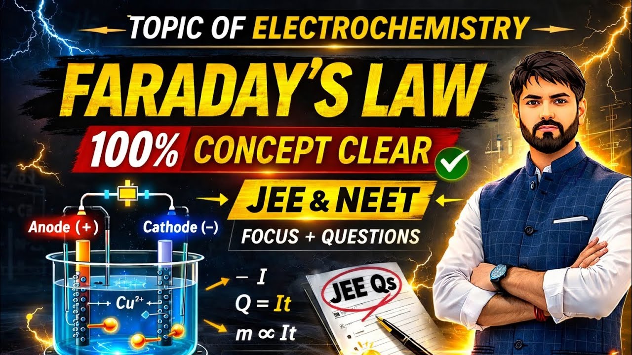 Faraday law | 100% concept clear + Problem solving #jee #chemistry #neet #class12 #chemistry