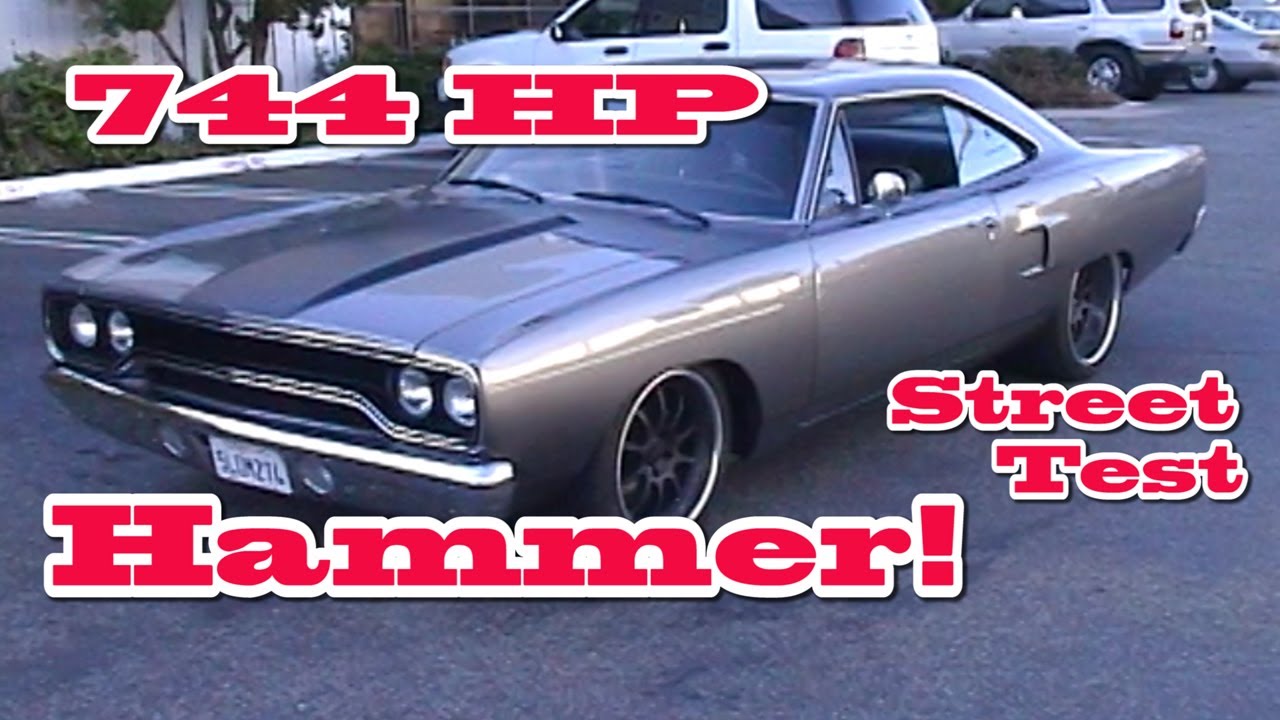 Steve Strope's 744 HP Plymouth Hammer Street Test!  Nelson Racing 500 CI Chrysler Wedge Pro Charger.