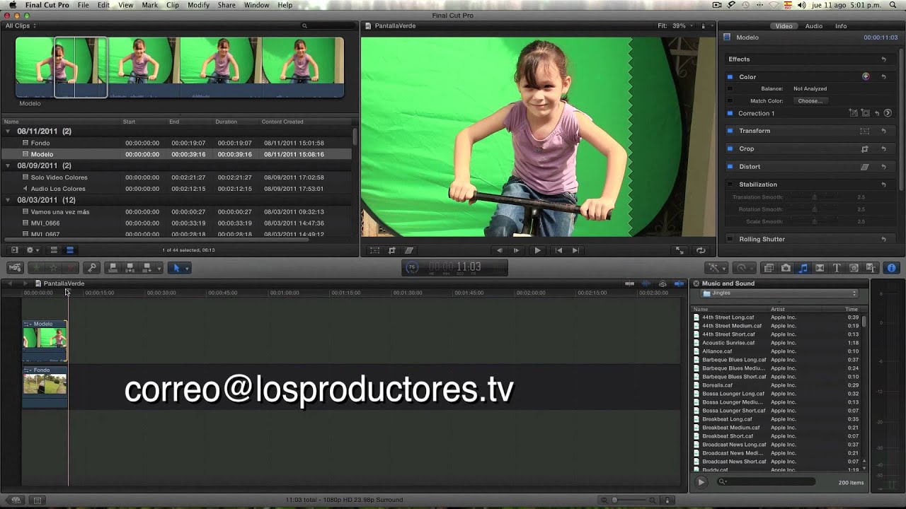 Chroma Key en Final Cut Pro X