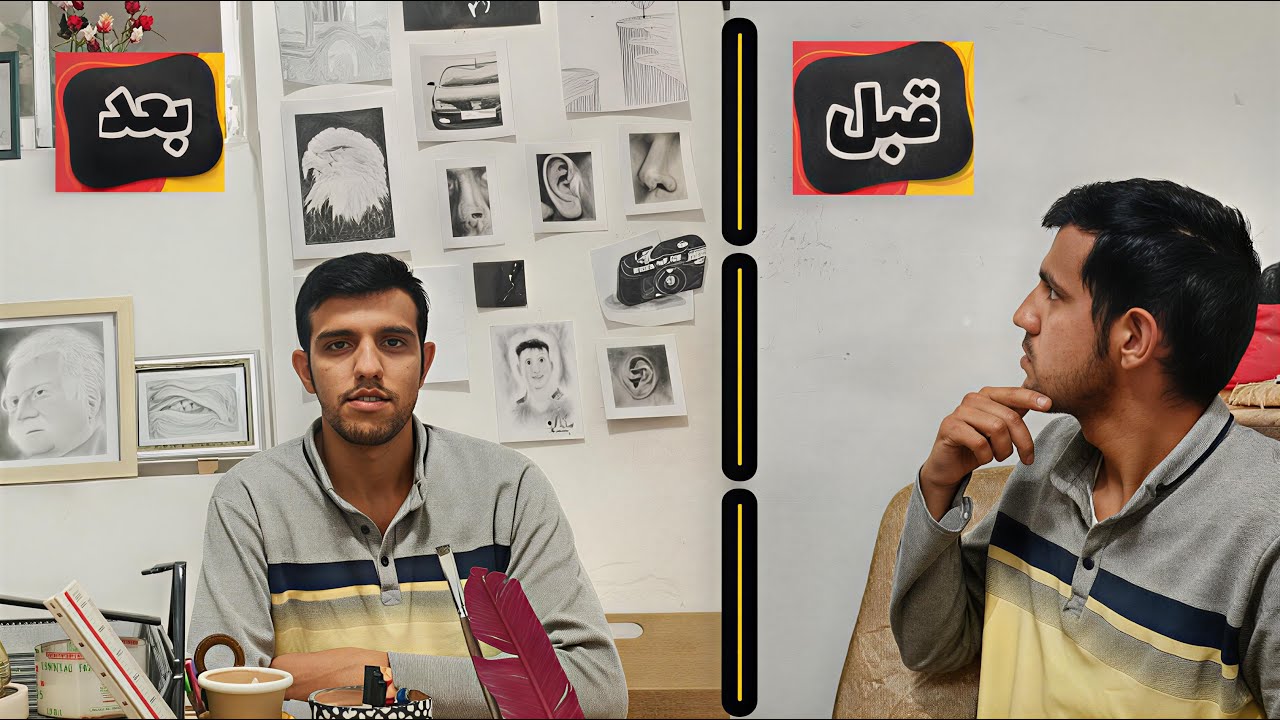 ازتمیز کاری میزکارم تا به دیوار زدن نقاشیام🎨