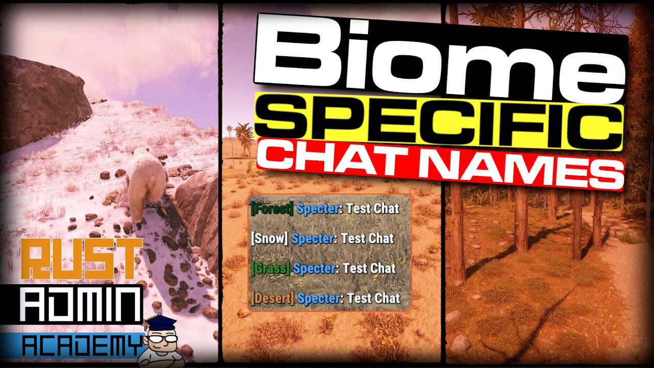 Automatically Change Prefixes Based on Biomes | Rust Admin Academy Tutorial 2022 | BiomeChatPrefix