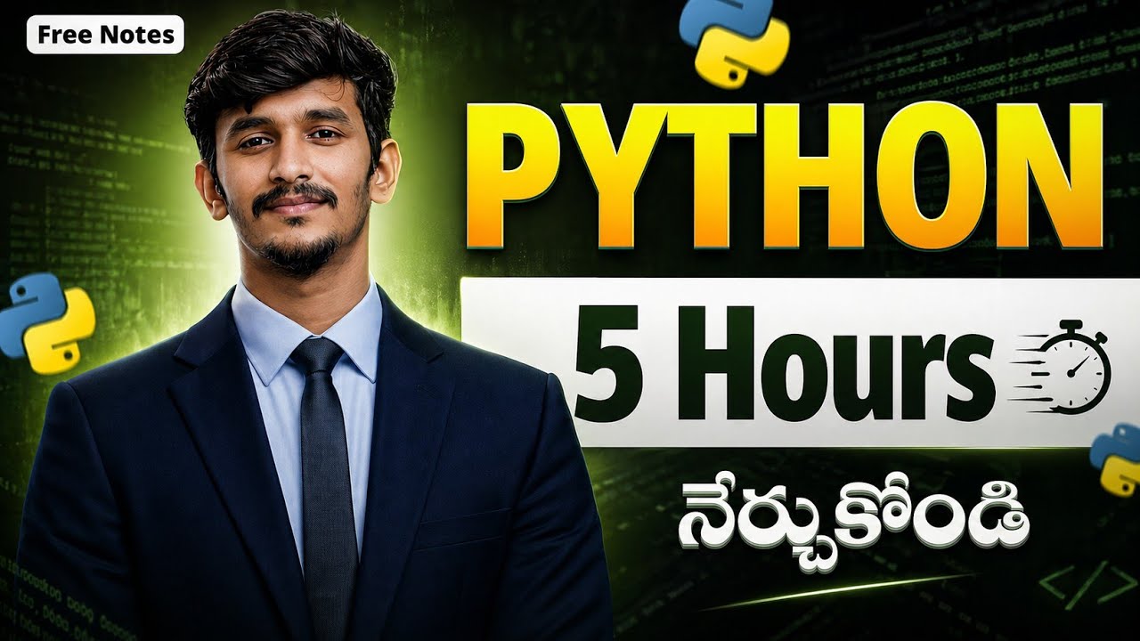 Python Full Course in Telugu | From Basics to Projects | Python Tutorial in Telugu