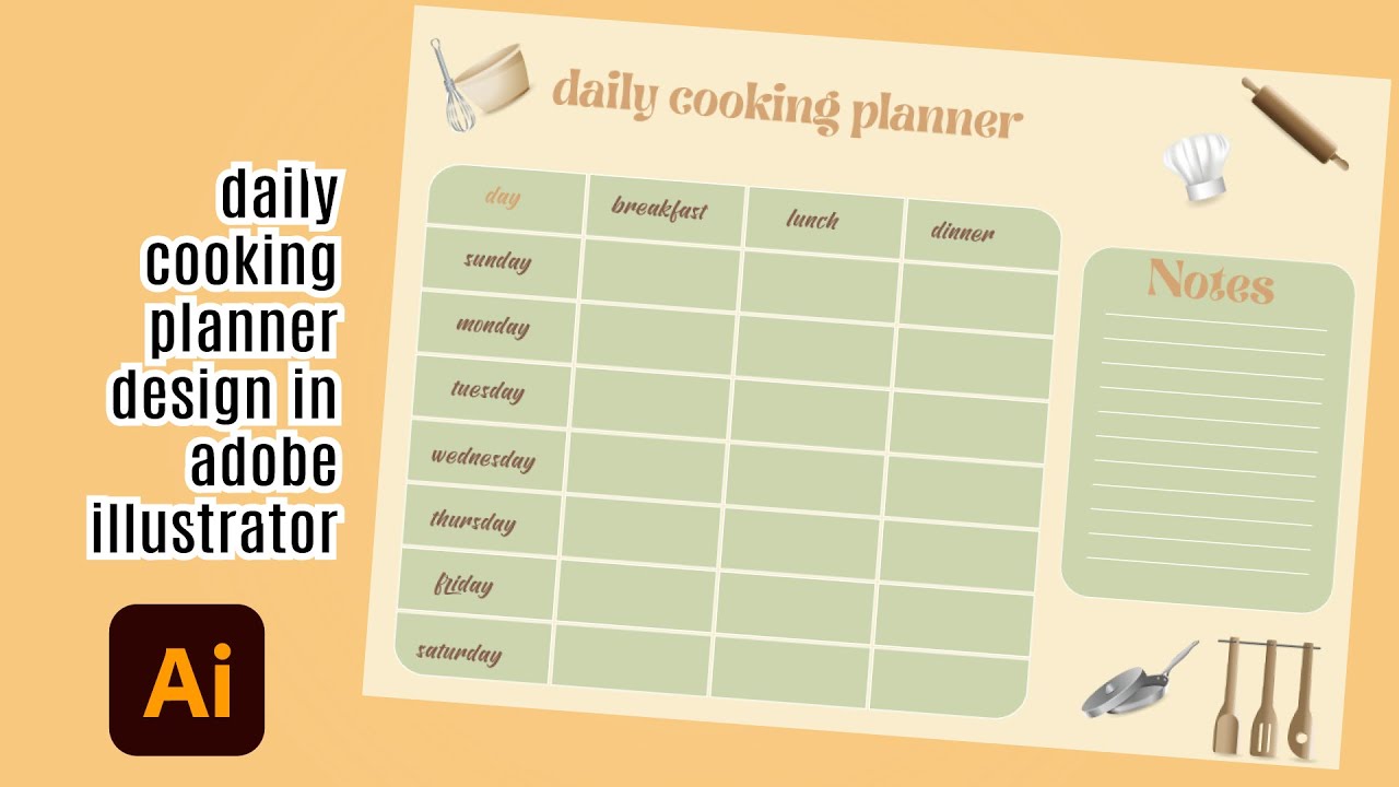 daily planner design in adobe illustrator