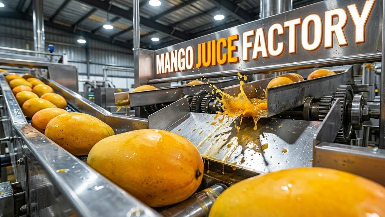 Inside a Mango Juice Factory: From Orchard to Bottled Juice &ndash; Full Process Documentary