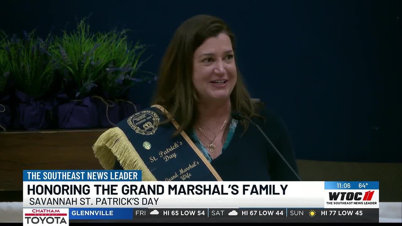 Daughters of Ireland honor wife of Savannah St. Patrick’s Day parade grand marshal