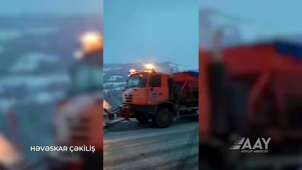 Yolların qardan və buzdan təmizlənməsi işləri davam etdirilir