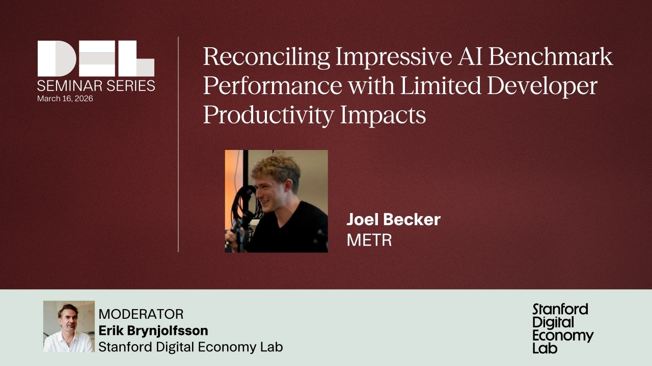 Joel Becker: Reconciling Impressive AI Benchmark Performance, Limited Developer Productivity Impacts