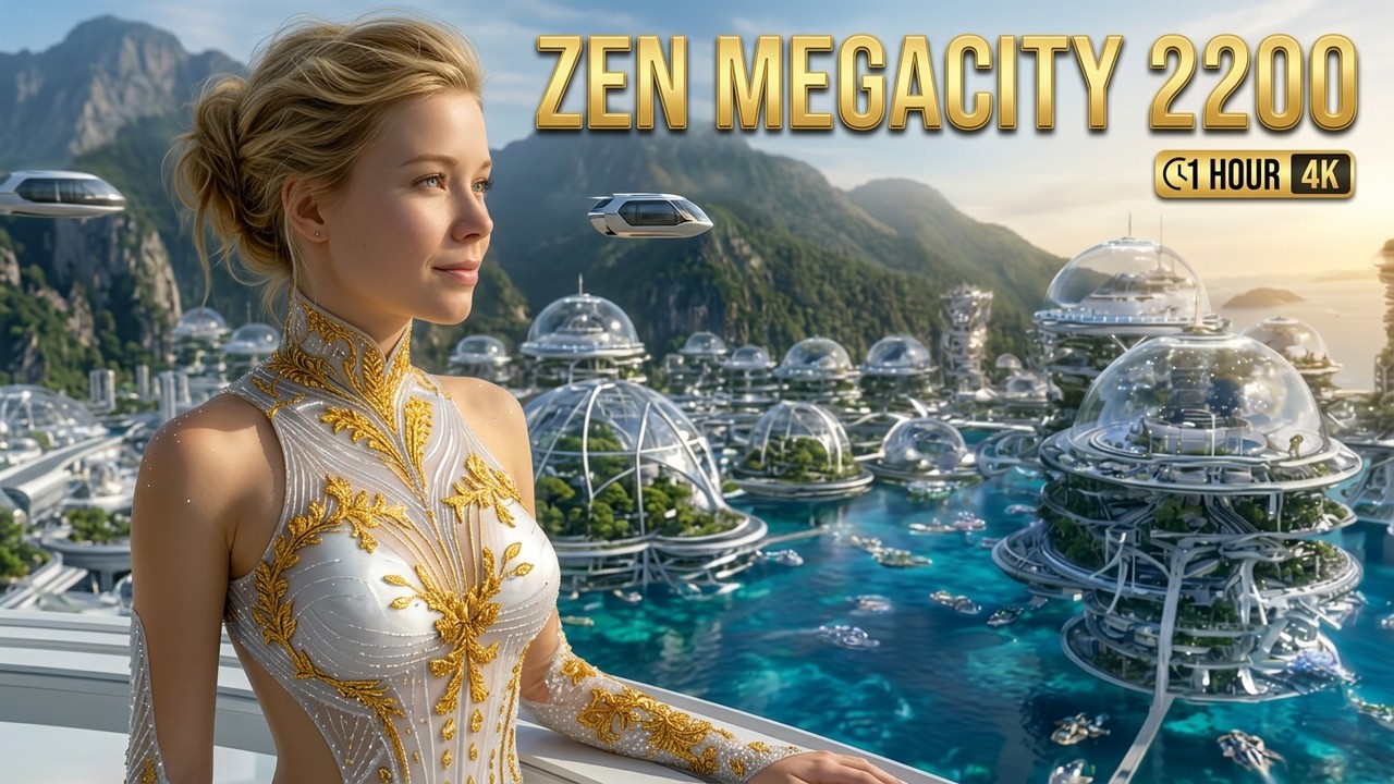 The Most Serene Futuristic City Ever Built (1 Hour, 4K) | Zen Megacity 2200