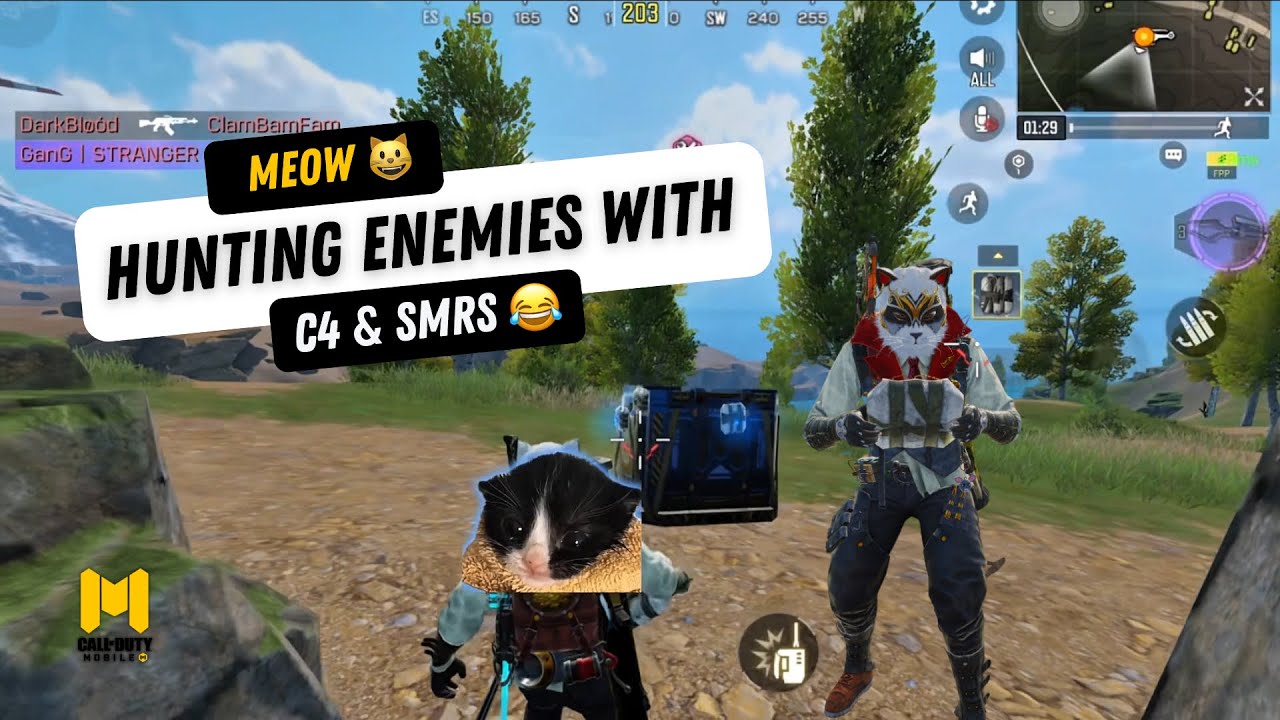 MEOW ОТПРАВИЛСЯ НА ОХОТУ НА ВРАГОВ С ПОМОЩЬЮ C4 И SMRS | ГЕЙМПЛЕЙ CODMOBILE | CALL OF DUTY MOBILE...