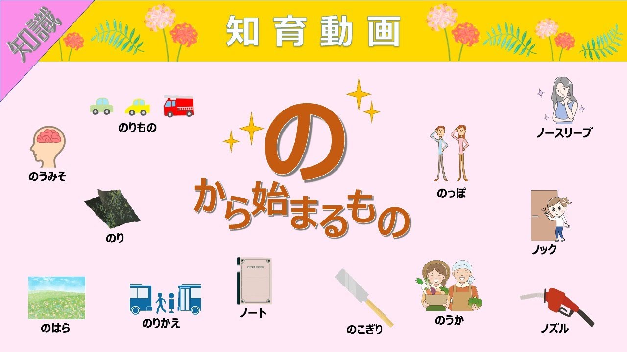 【知識】語彙力UP!!「の」から始まる言葉 知育動画