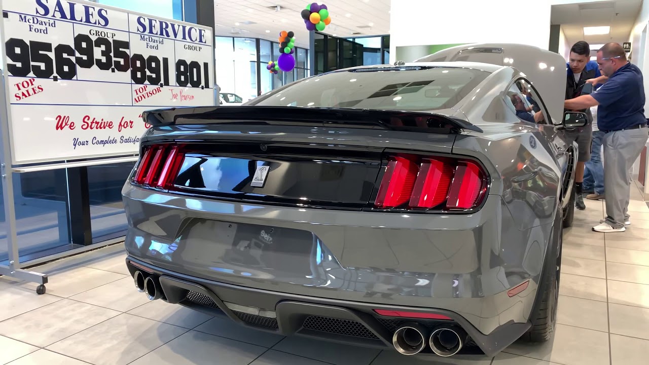 2018 GT350 cold start inside showroom