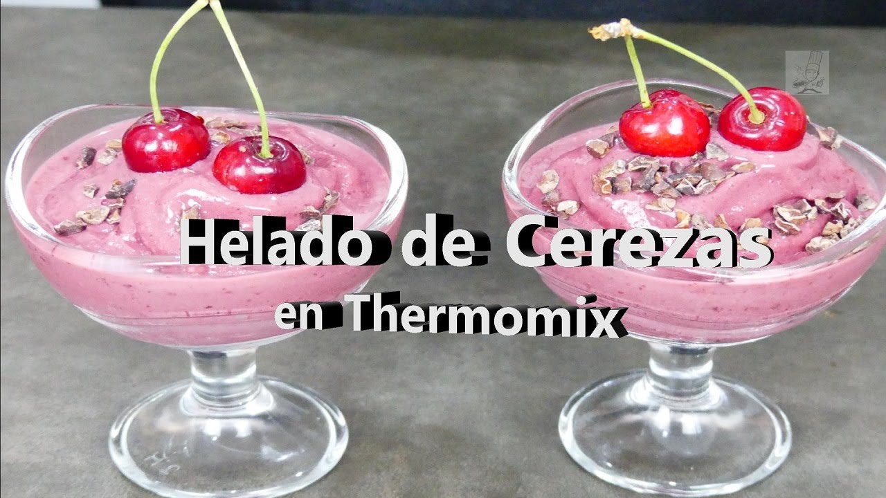 Cómo hacer HELADO de CEREZAS casero en Thermomix 🍧 🍒