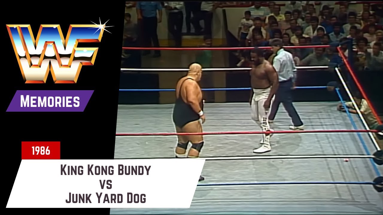 King Kong Bundy vs Junkyard Dog (1986 WWF Classic Match)