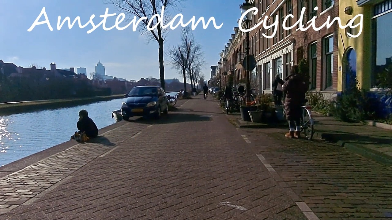 Amsterdam Cycling Bike Ride to Amsterdam East in the middle of the day.