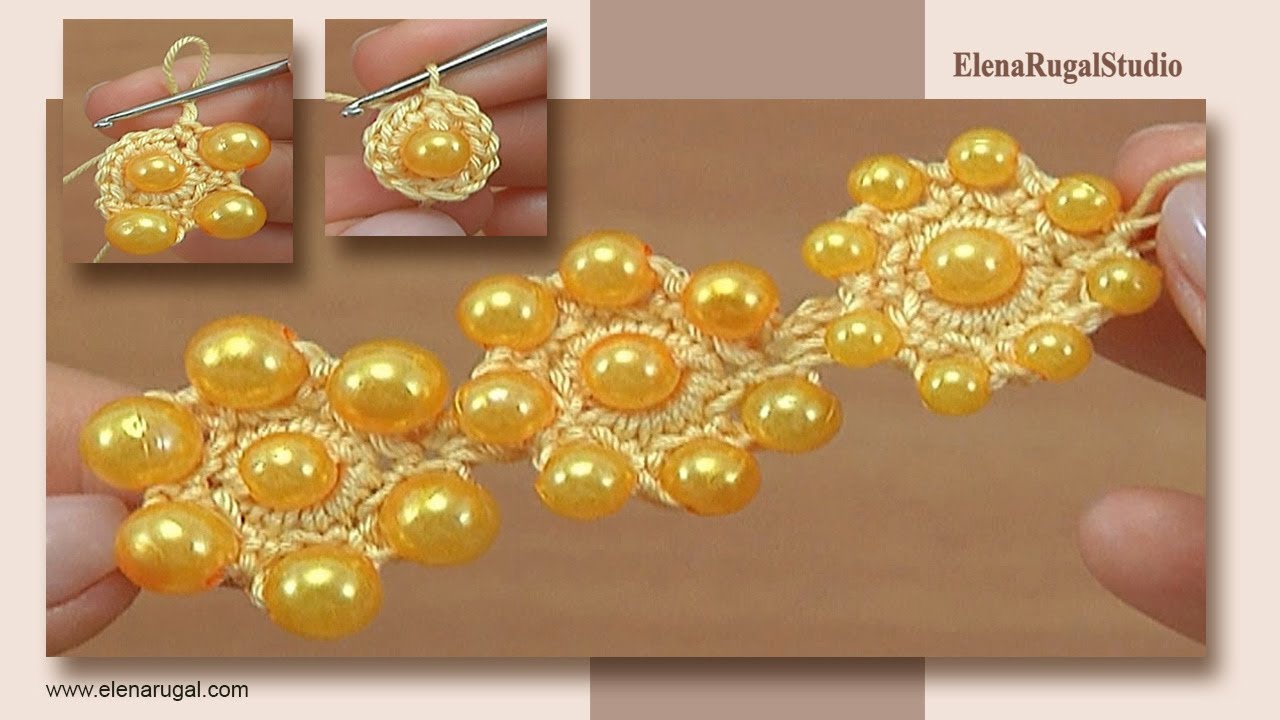 Crochet Flower Bracelet Free Pattern