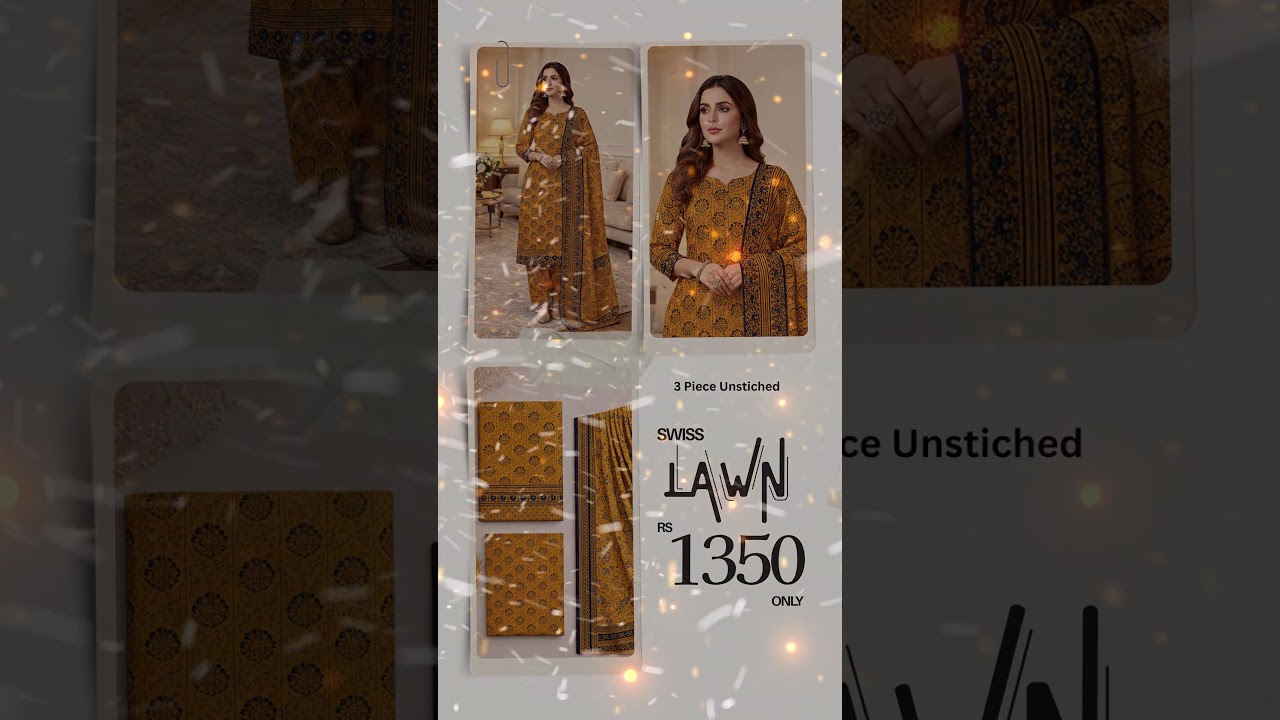 Swiss Lawn Unstitched 3 Piece Suit