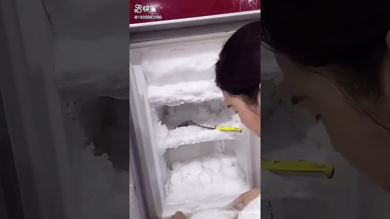 Part-1Red freezer compilation videos💙🤤 #crunchy #flaky #chunks
