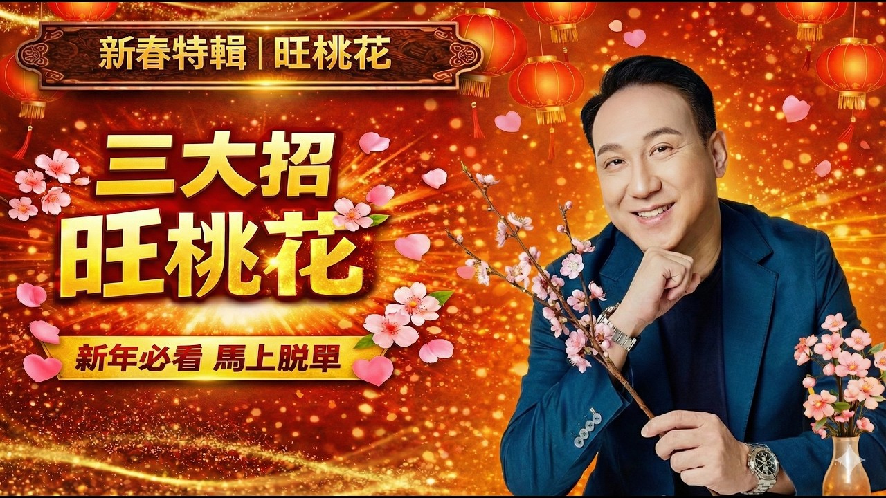 新春特輯 | 水命男、金命女2026桃花最旺？從八字五行解析情緣規律，振鴻師傅教你桃花王走位法，助你邂逅另一半！