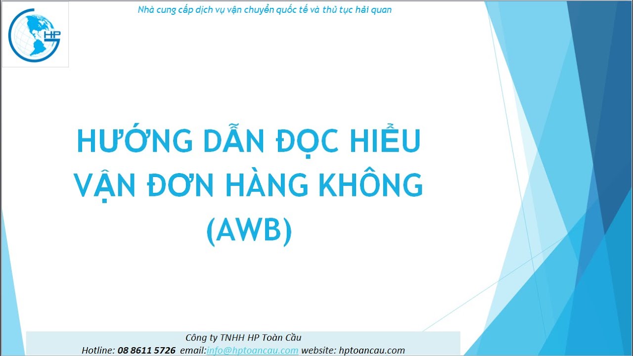 Hướng Dẫn Đọc Hiểu Vận đơn Hàng Không (AWB)