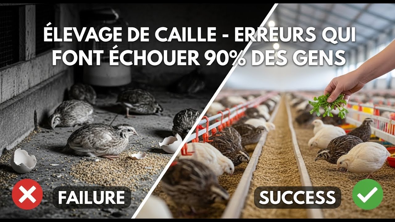 ÉLEVAGE DE CAILLE  ERREURS QUI FONT ECHOUER 90% DES GENS
