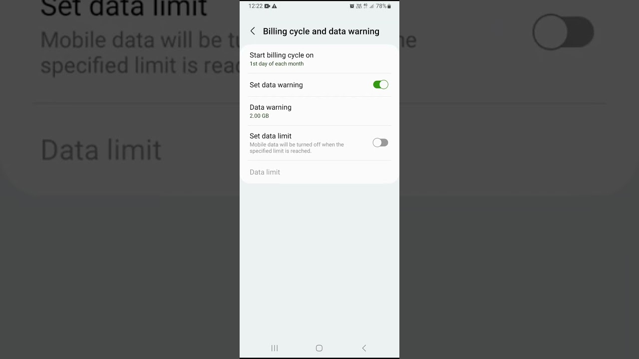 How to remove data warning ⚠️ notification in Samsung