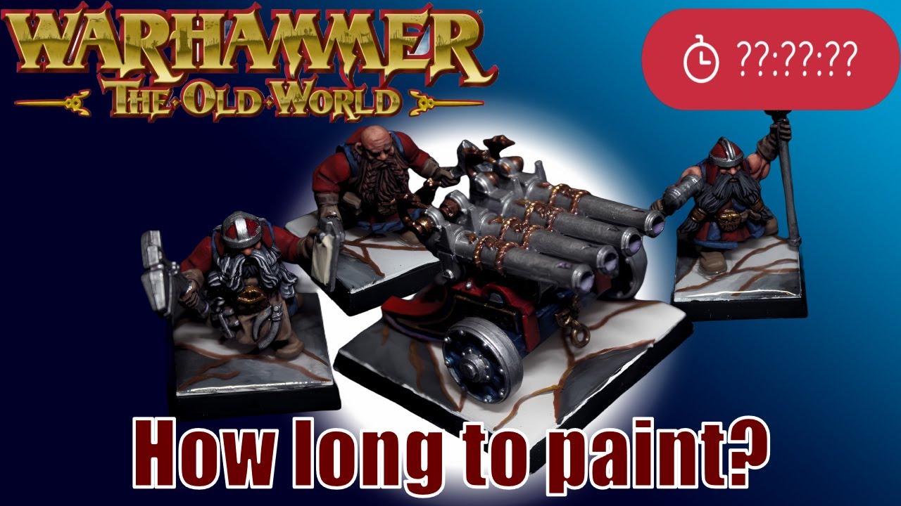 Painting a Dwarf Organ Gun and crew for Warhammer The Old World.