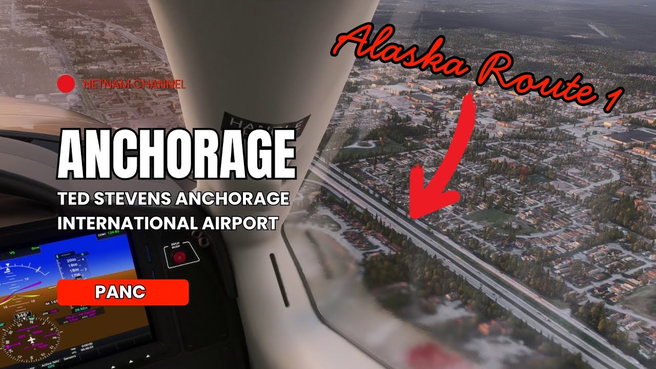 Landing in Anchorage Alaska | Ted Stevens Anchorage International Airport (PANC) #flight #fs2024