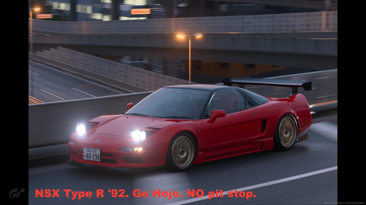 NSX Type R '92. Go Hojo. Tokyo expressway world touring car 600. No pit stop.