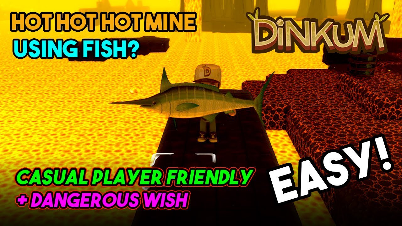 [ Dinkum ] EASY Hot Hot Hot Mine Treasure Room Run Using Fish