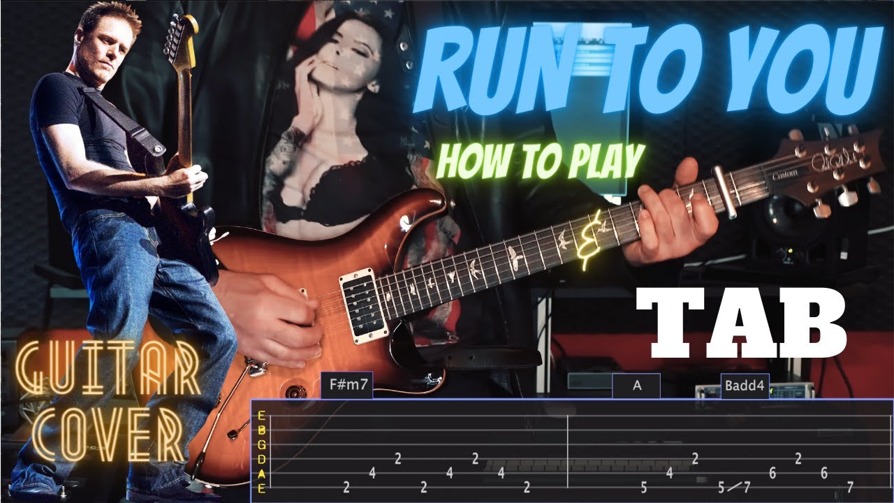 Run To You - Guitar Cover Tab Lesson How To Play Bryan Adams