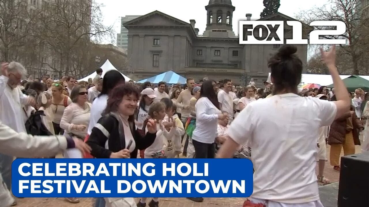 Downtown Portland welcomes first ever Holi festival celebration