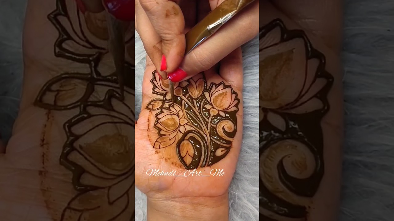 front hand lotus mehndi #youtubeshorts #shortsvideo #ytshort #shorts #short #mehndi