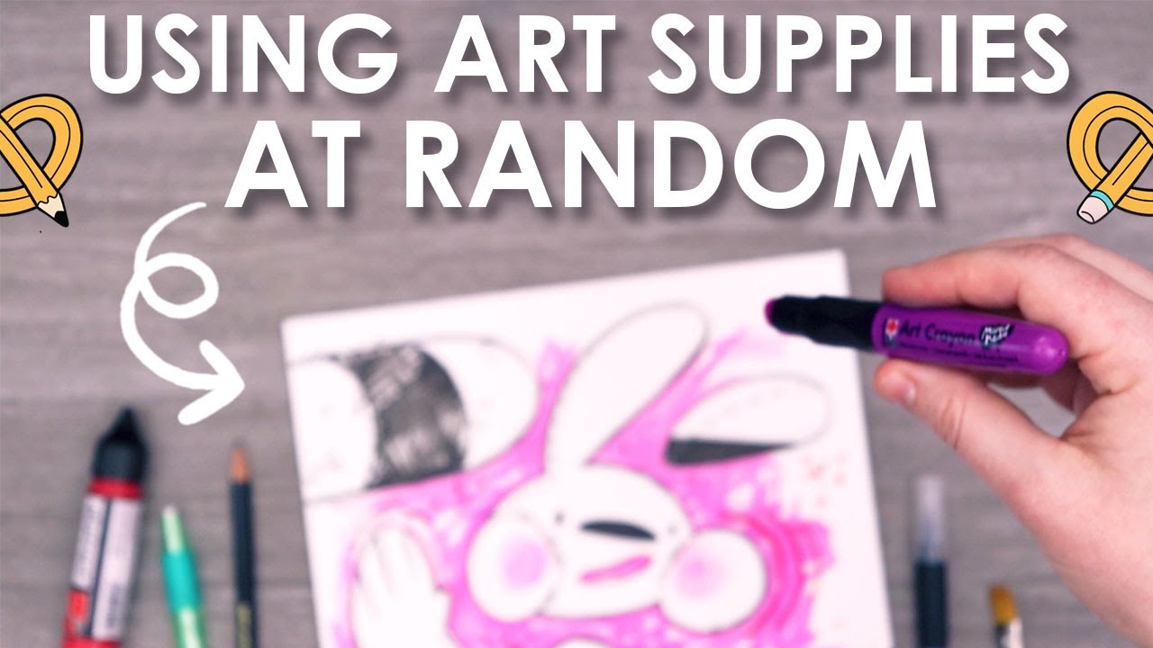 This is a bad idea... USING SUPPLIES AT RANDOM - Art Snacks Unboxing
