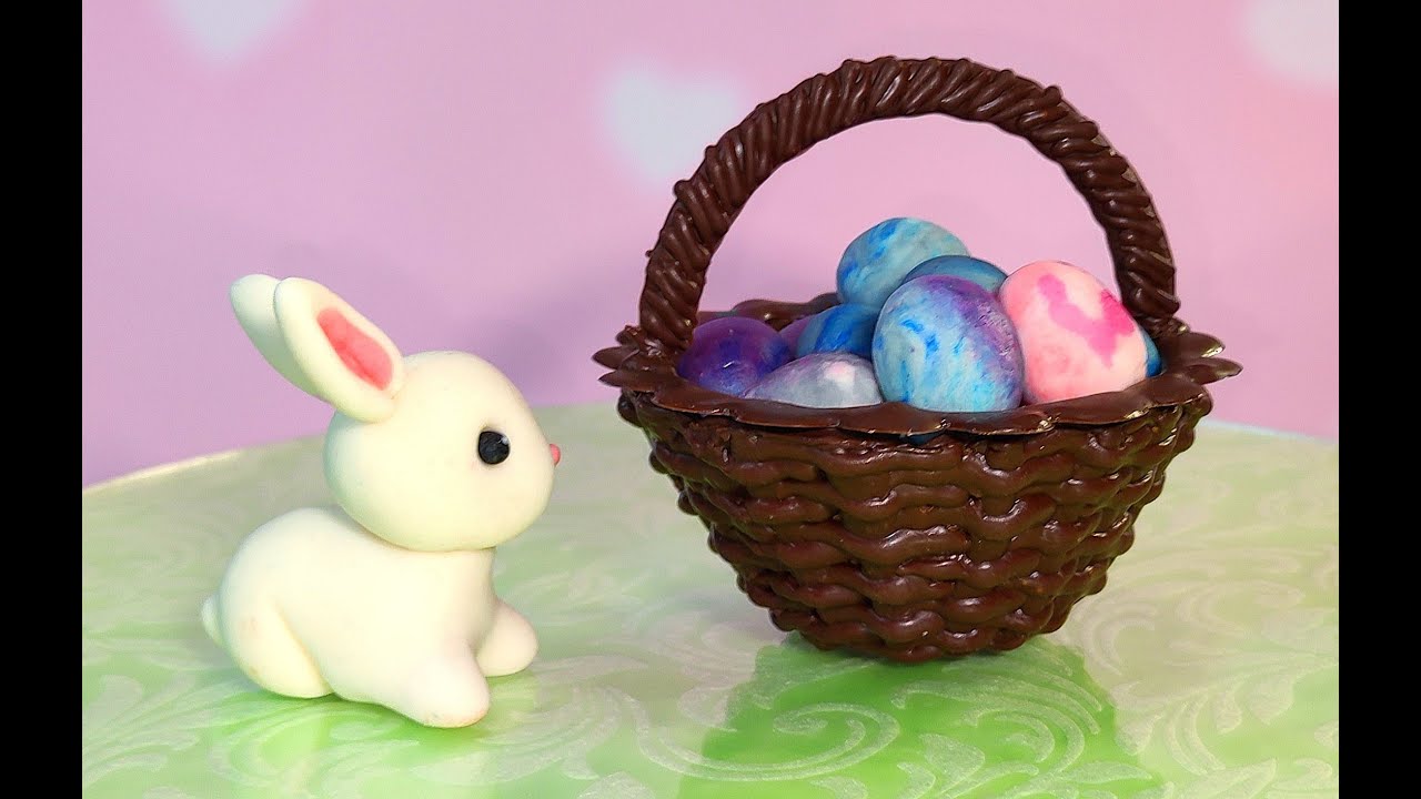 🌼ПАСХАЛЬНАЯ КОРЗИНКА из ШОКОЛАДНОЙ ГЛАЗУРИ!!!🌺 🐇 Как сделать КРОЛИКА из домашней МАСТИКИ!🌼 (Ссылка )