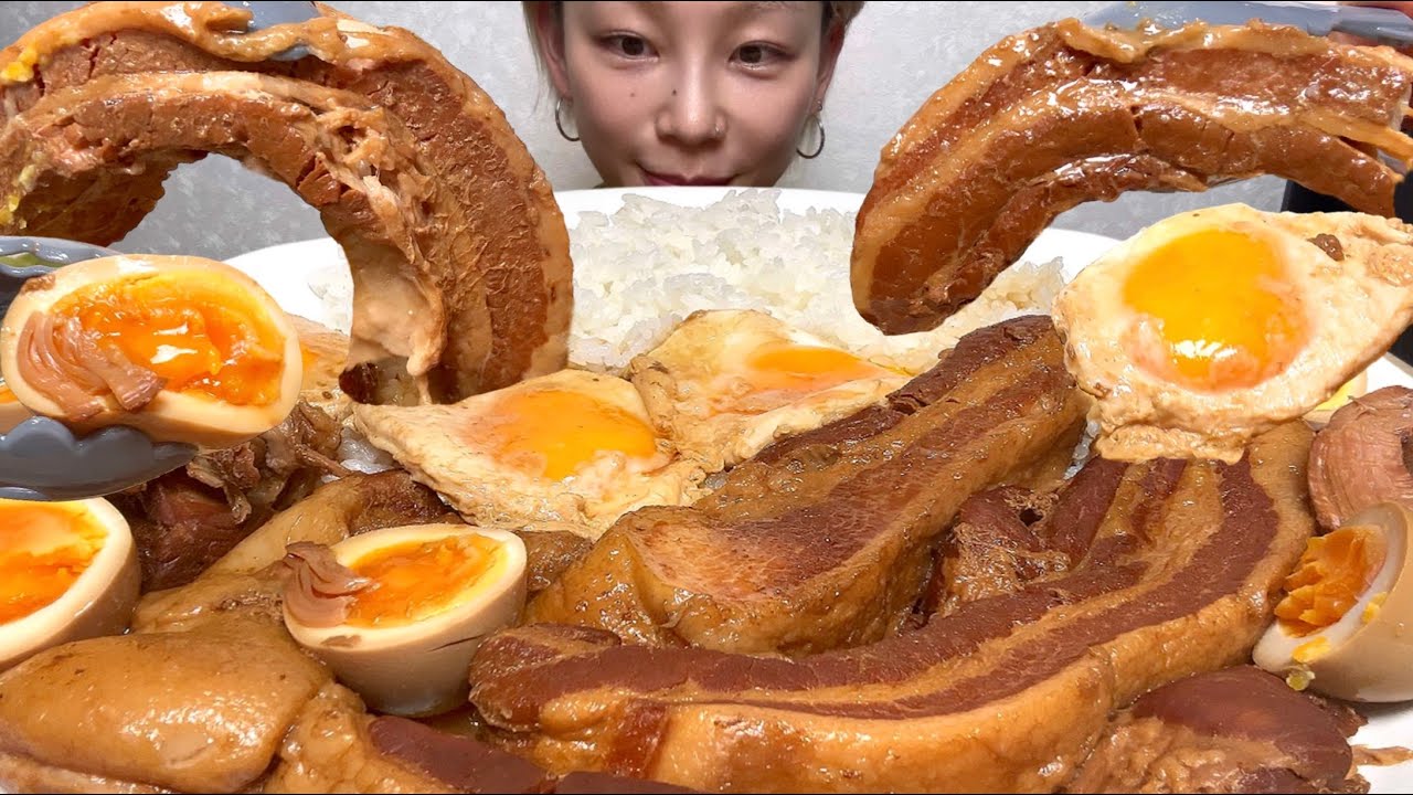 【とろとろ角煮丼🍳】ASMR 日本語字幕