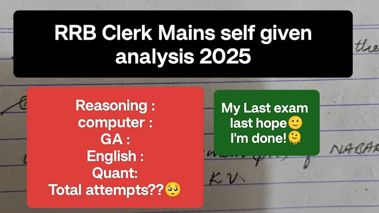 RRB clerk mains Self given analysis 🫠💔 My attempts? #rrbclerk 