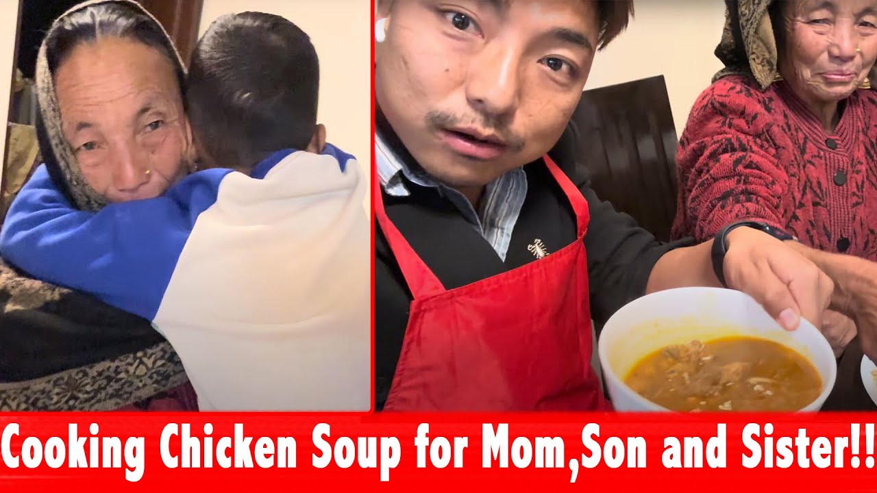 Cooking Chicken Soup for Mom,Son and Sister!! biswalimbupodcast #biswalimbu