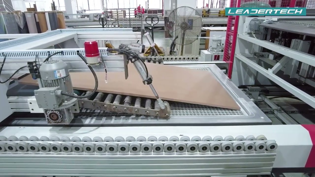 SCM robotic arm applied glue spray automatic line for 3D membrane press with thermofoil PVC